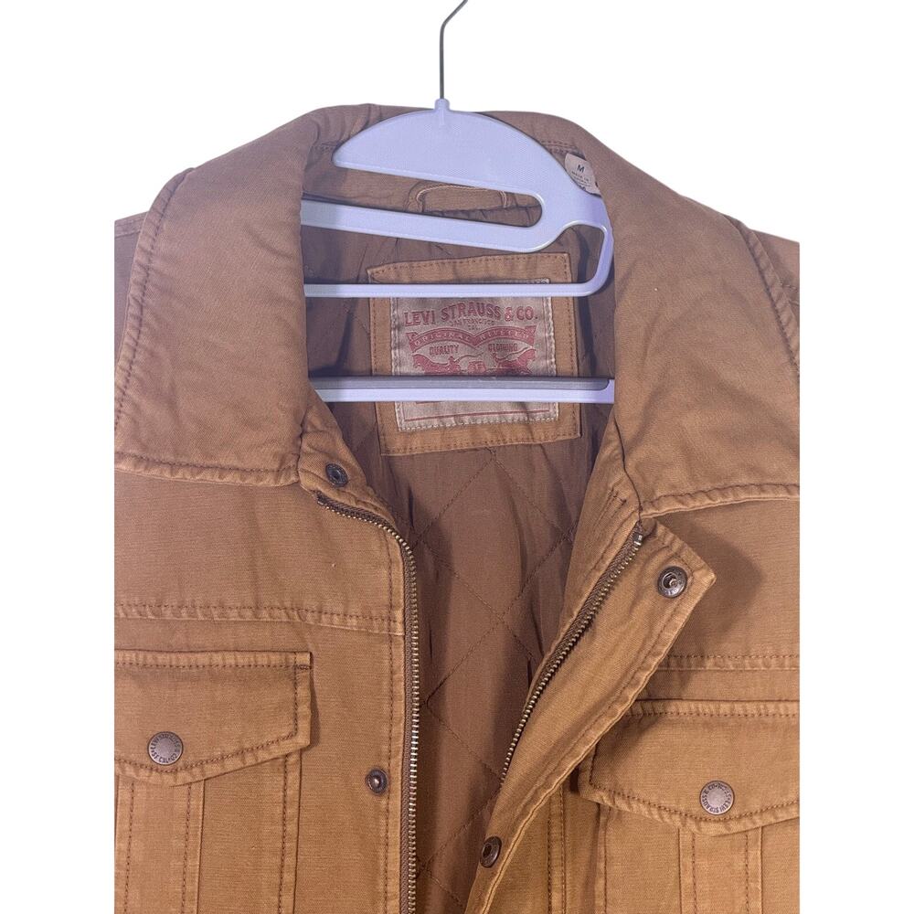 Levi’s Men’s Tan Canvas Quilted Utility Field Jacket Size Medium NWT - Picture 4 of 11